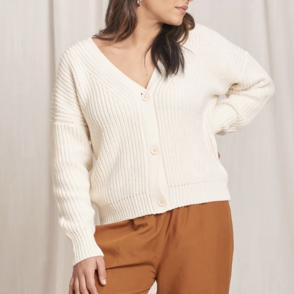 🆕 Tradlands Shelter Cotton Cardigan BIRCH cream small - Picture 5 of 6